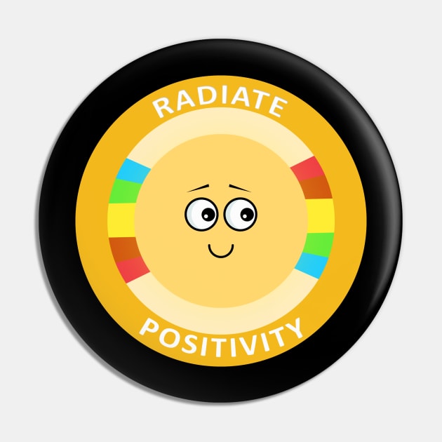Radiate Positivity Cute Kawaii Happiness Trending Quote Pin by mangobanana