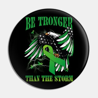 Eagle Be Stronger Than The Storm Mental Health Awareness Ribbon Pin