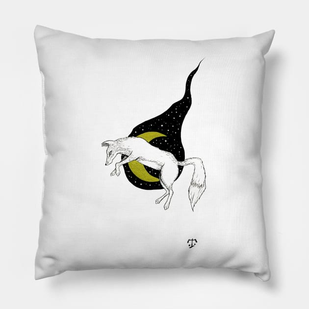 Night Fox Pillow by tristan.r.rosenkreutz