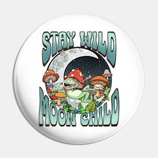 Stay Wild Moon Child Cartoon Pin