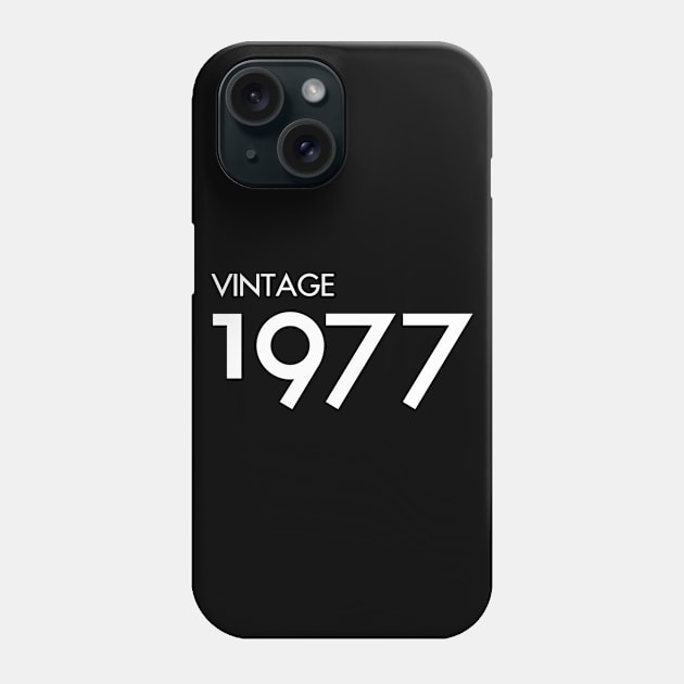 Vintage 1977 Gift 43rd Birthday Party Phone Case by Damsin