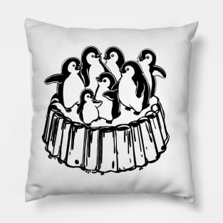 Penguins on gelatin salad Pillow