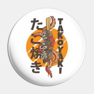 Food Asia Takoyaki Japanese Traditional Art Style Pin