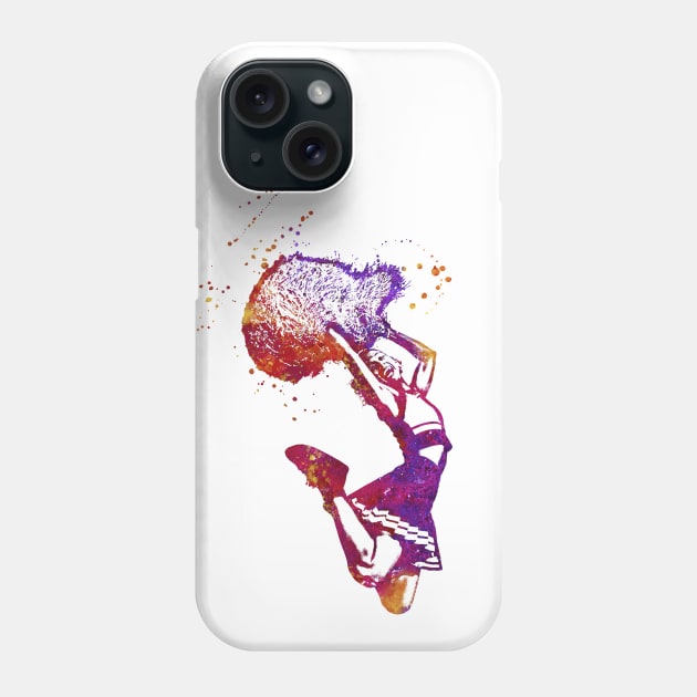 Cheeleader jumping with pom poms - 02 Phone Case by SPJE Illustration Photography