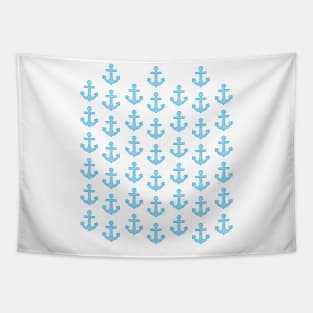 Anchor blue captain pattern design Tapestry