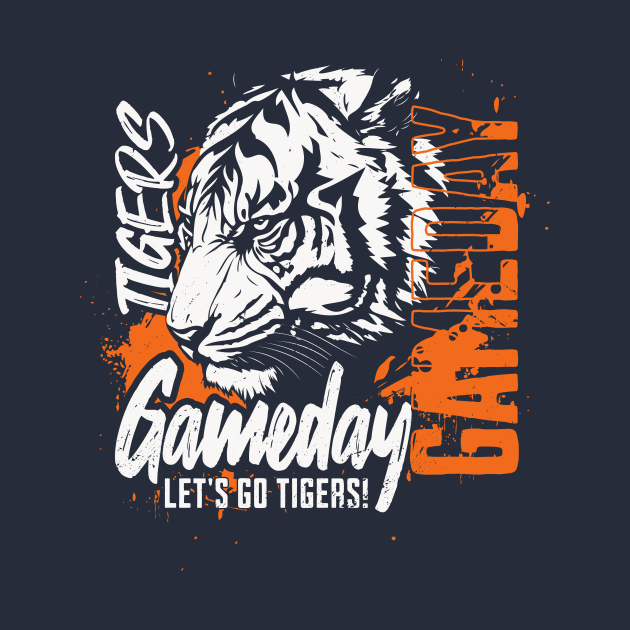 Vintage Tigers Gameday // High School Tigers School Spirit Orange by SLAG_Creative