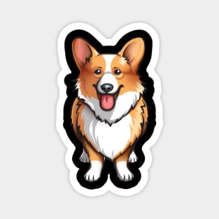 Welsh Corgi dog smiling Front & Back Magnet