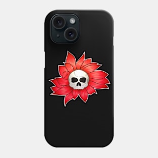 Skull Flower Design Phone Case