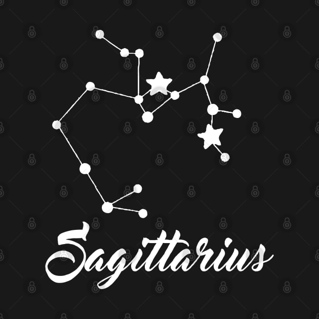 Sagittarius - White print by smgonline