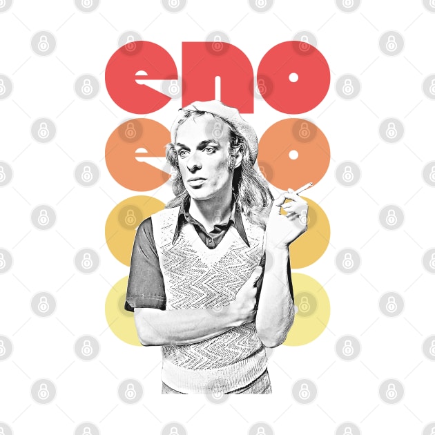 Brian Eno /\/\/\ Retro Fan Art Design by DankFutura