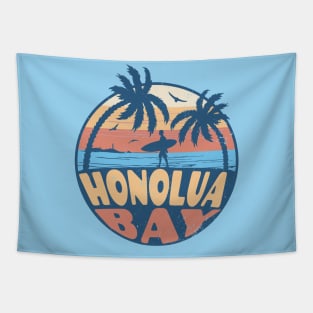 Vintage Surfing Honolua Bay, Hawaii // Retro Summer Vibes // Grunge Surfer Sunset Tapestry