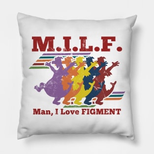 Distressed Man I love That Purple Dragon at Orlando Florida Pillow