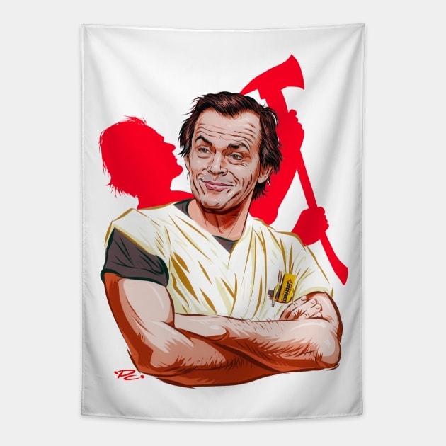 Jack Nicholson - An illustration by Paul Cemmick Tapestry by PLAYDIGITAL2020