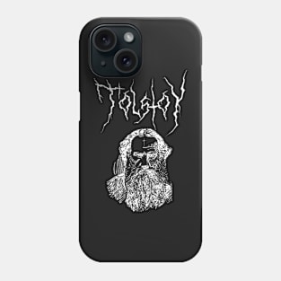 Leo Tolstoy Gothic Black Metal Phone Case