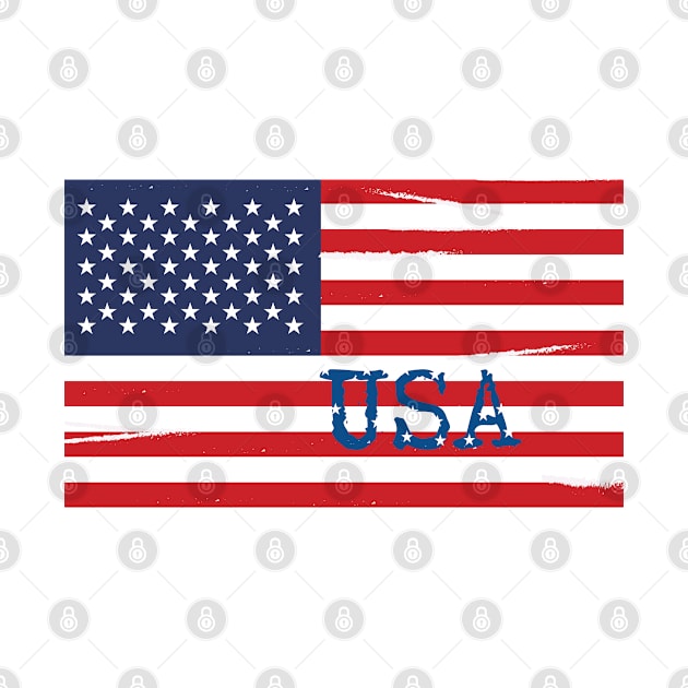 USA Flag- American Flag -Freedom by Gold Turtle Lina