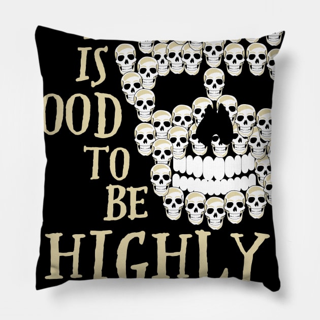 Skull highly skulled (skilled) Pillow by teejaya