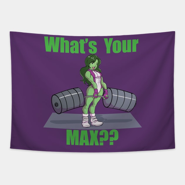 What's Your Max?? Tapestry by Volador85