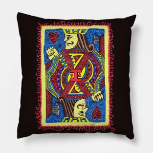 Jack Of Hearts Drawing Pillow