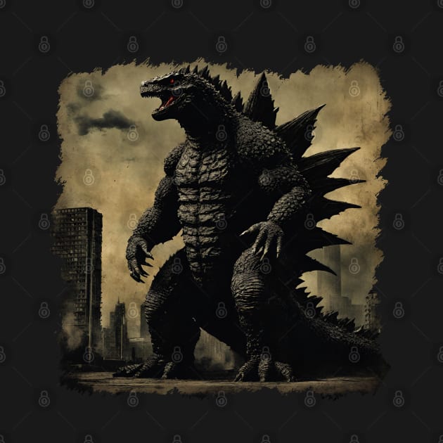 godzilla japanese art by screamousking