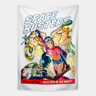 Battle Women Space Mars  Retro Busters Cover 1952 Vintage Comic Tapestry