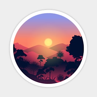 Tropical Sunset Magnet