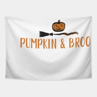 Pumpkin and Broom Tapestry