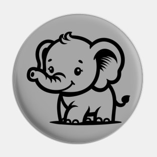 Elephant Calf Pin