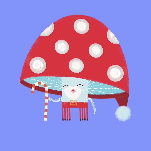 Santa Shroom by Kath Waxman Illustration