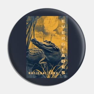 Everglades National Park Vintage Travel  Poster Pin