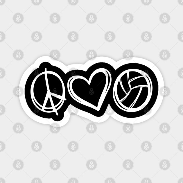 Download Peace Love Volleyball - Peace Love Volleyball - Magnet ...