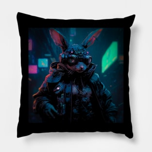 Cyberpunk Bunny Pillow