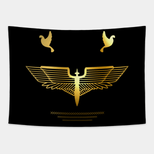 Golden Wings of Courage Tapestry