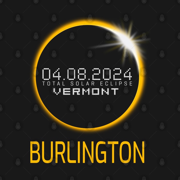 BURLINGTON Vermont Total Solar Eclipse April 8 2024 Vermont by TeeaxArt