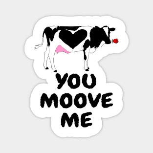 Romantic Cow Valentines Magnet