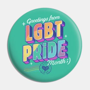 Greetings from LGBT pride month 2021 Pin