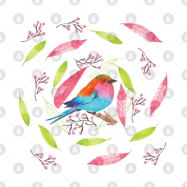 Cute colorful bird by Think Beyond Color