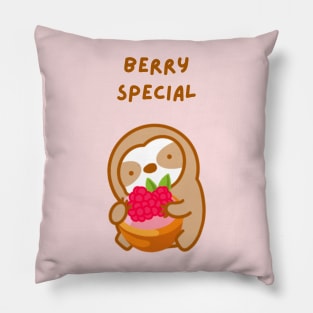 Very Special Raspberry Tart Sloth Pillow