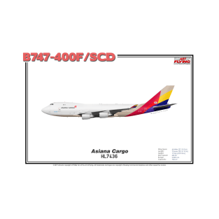 Boeing B747-400F/SCD - Asiana Cargo (Art Print) T-Shirt