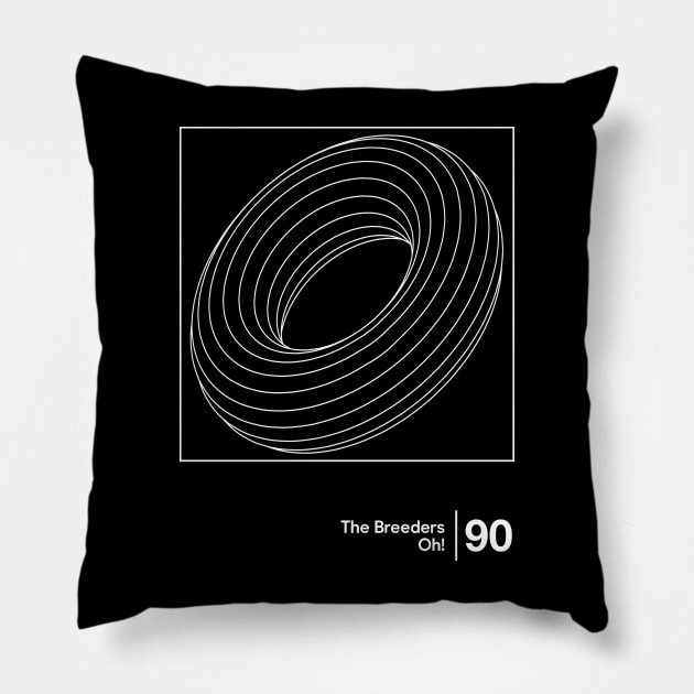 The Breeders / Minimalist Graphic Artwork Design Pillow by saudade