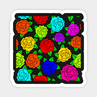 Rainbow Roses Magnet
