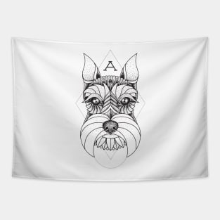 Geometrical Schnauzer Tapestry