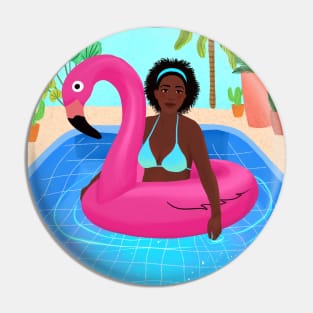 Flamingo pool Pin