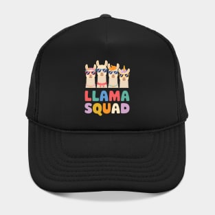 Llama Squad Funny Cute Llama Matching Hat