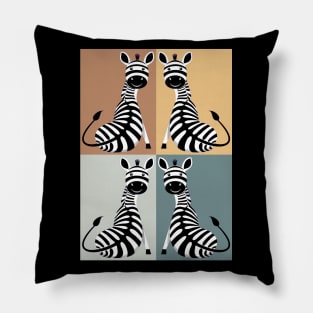 Warm-hearted Zebra Pillow