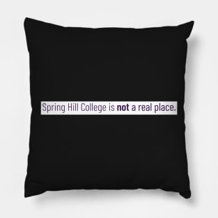 Spring Hill College is not a real place. Pillow