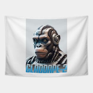 GLADOAPE 2 Robotic Space War Gladiator ape Tapestry