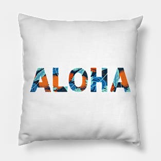 Aloha Hawaiian Vintage Pattern Design Pillow