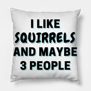 I Like Squirrels And Maybe 3 People Pillow
