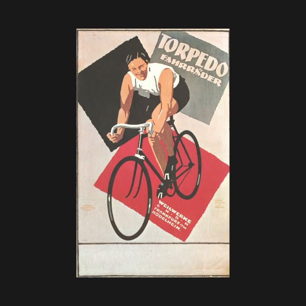 Torpedo Fahrräder - Vintage Bicycle Poster from 1921 by coolville