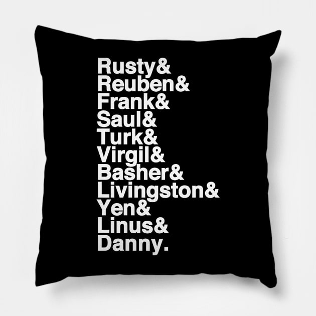 Ocean's 11 Jetset Pillow by huckblade